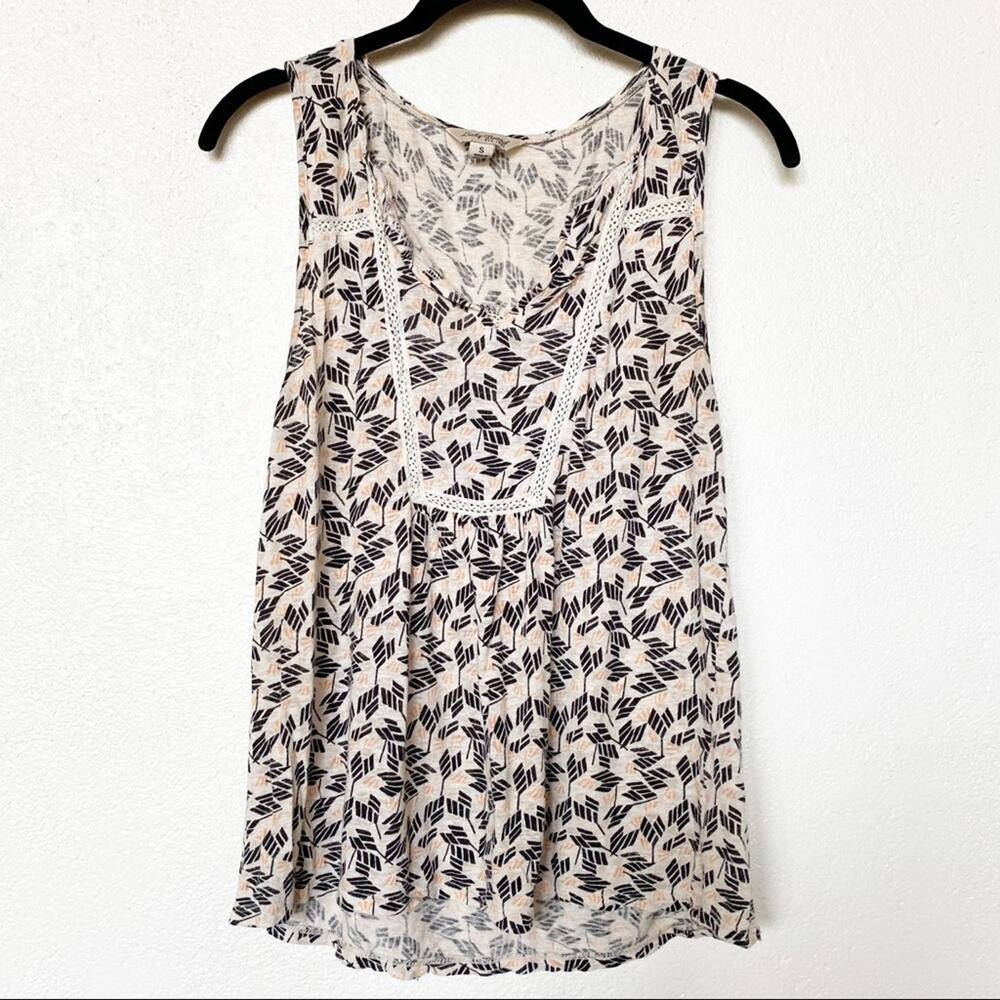 Lucky Brand Patterned Sleeveless Top Size Small